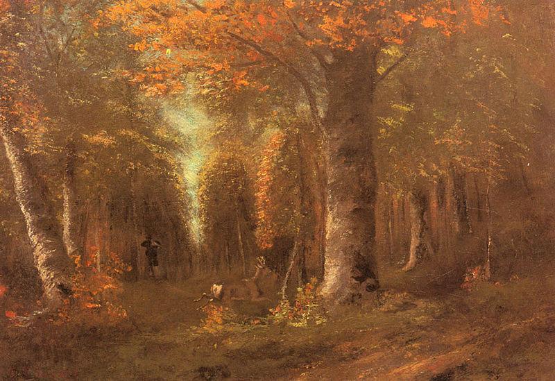 Gustave Courbet Forest in Autumn oil painting image